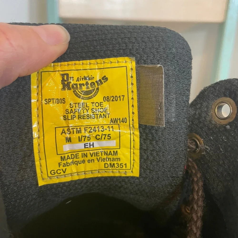 Dr Martens Industrial Ironbridge Steel Toe Work Boots Mens 13‎ Brown Leather DM